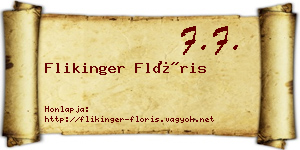 Flikinger Flóris névjegykártya